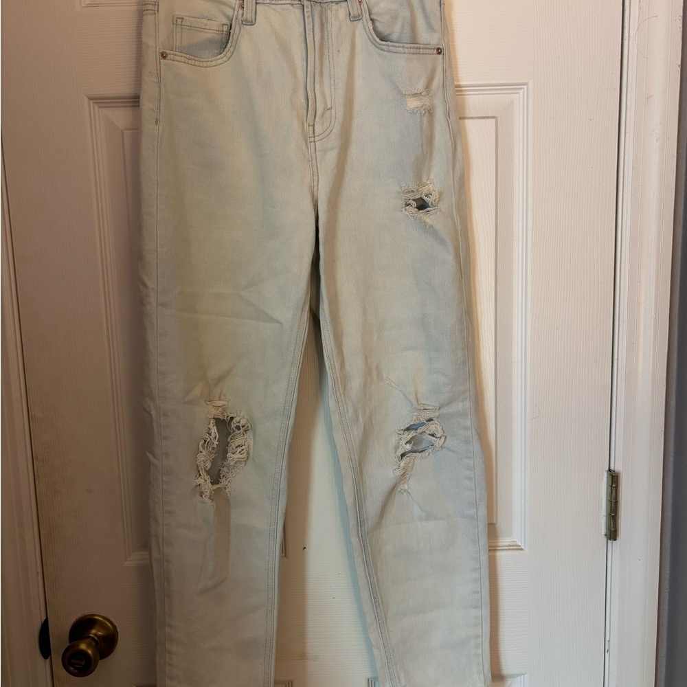 Wild Fable Light Wash Distressed Mom Jean